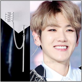 🔺現貨🔺 EXO BAEKHYUN 邊伯賢 同款 韓國니머스耳飾 ASMAMA正品 耳掛帶鏈長鏈耳環