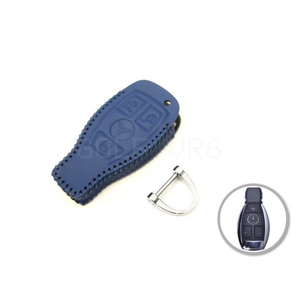 Benz 賓士 鑰匙皮套 A B C E Class GLA GLC CLA GLK AMG 免持發動 藍色 新款