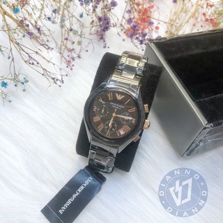 免運帝安諾-實體店面 EMPORIO ARMANI AX 阿曼尼 黑色 陶瓷黑 多功計時 腕錶 三眼 手錶 AR1411