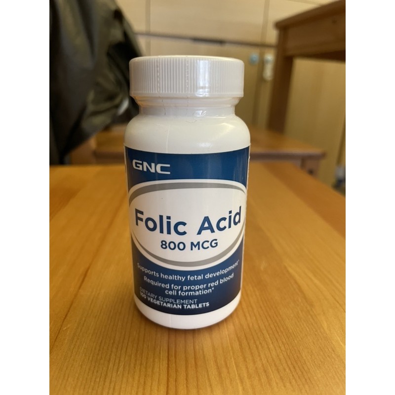 ［全新］GNC Folic Acid 800 MCG 葉酸食品錠