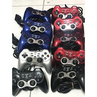 Ps2 HORI連發 usb轉接 PC 二手 原廠 震動 搖桿 手把 手柄 電腦 模擬器 樹莓派
