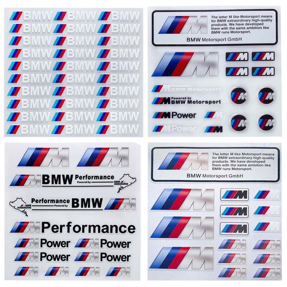 三維 PU 反光汽車標誌徽章貼紙貼花適用於 BMW Motorsport M Performance M Power