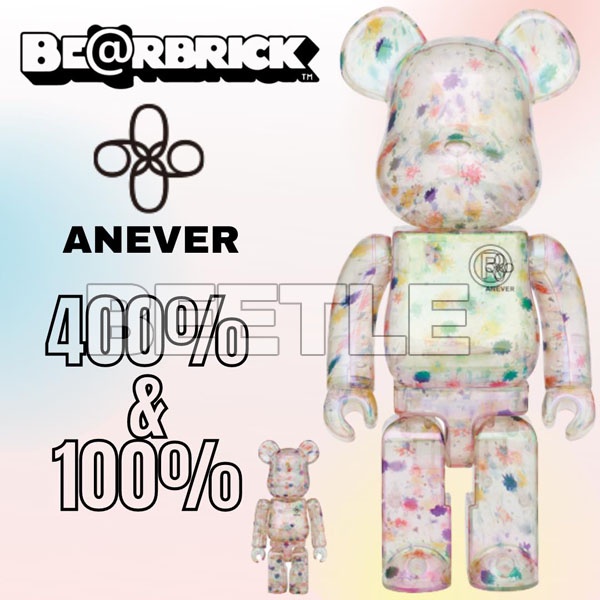 BEETLE BE@RBRICK ANEVER 透明 乾燥花 庫柏力克熊 BEARBRICK 100% 400%