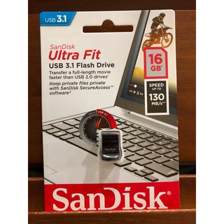 SanDisk CZ430 16G 高速隨身碟 Ultra Fit USB3.1 高速讀寫130M