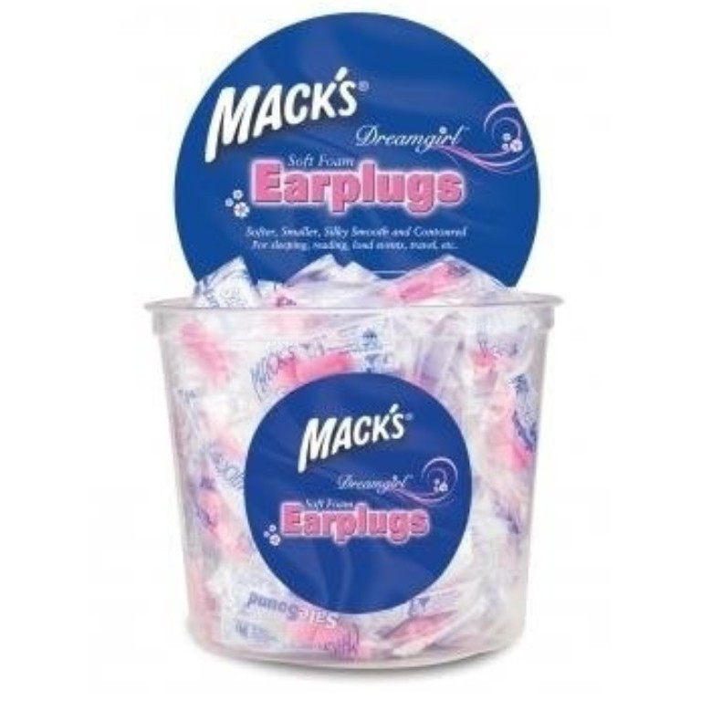 【 耳塞專家 】Mack's 美國原裝進口~ Dreamgirl 女性專用耳塞 100包/桶裝