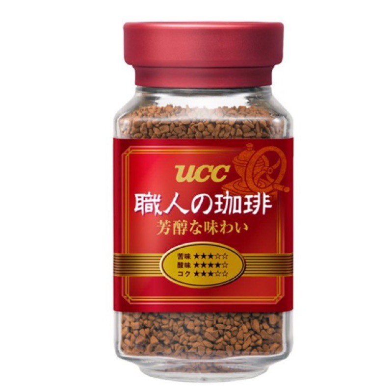 日本 UCC 職人咖啡 香濃綜合 芳醇 即溶咖啡 玻璃罐裝
