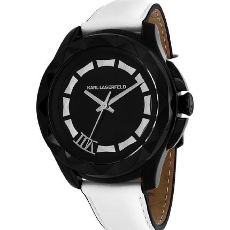 直購 議價 全新 Karl Lagerfeld 真品KL1011 黑白色手錶