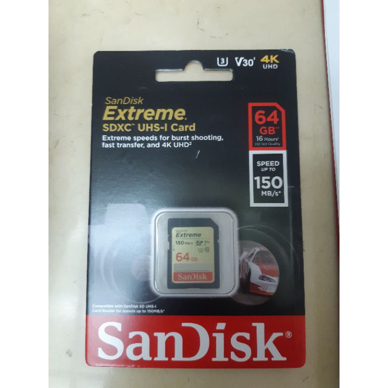 SanDisk SDXC 64GB 記憶卡 150mb 4K 可用 數位相機 單眼相機 土城區可面交