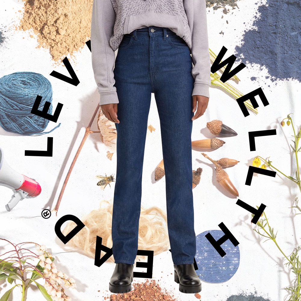 Levis Wellthread環境友善系列 70年復古超高腰合身直筒牛仔褲 有機面料 女A1124-0001 熱賣單品