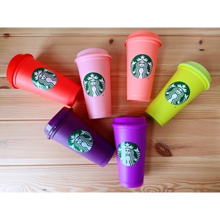 (現貨) Starbucks變色杯蓋環保隨身杯16oz 限定版 美國進口 星巴克杯 咖啡杯 水杯 塑膠杯