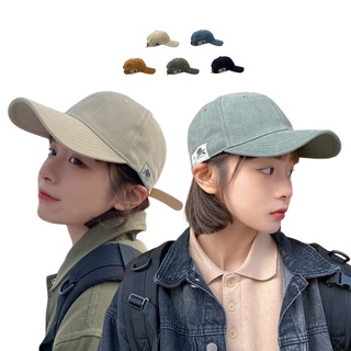 現貨-韓國新款軟頂貼佈棒球帽子女夏季情侶百搭遮陽帽鴨舌帽學生潮-BC25