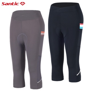 Santic 女士騎行短褲防震 4D 加墊透氣運動自行車短褲
