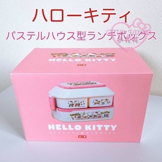 ♥小公主日本精品♥Hello Kitty日本雙層便當盒 附環保餐具組~7