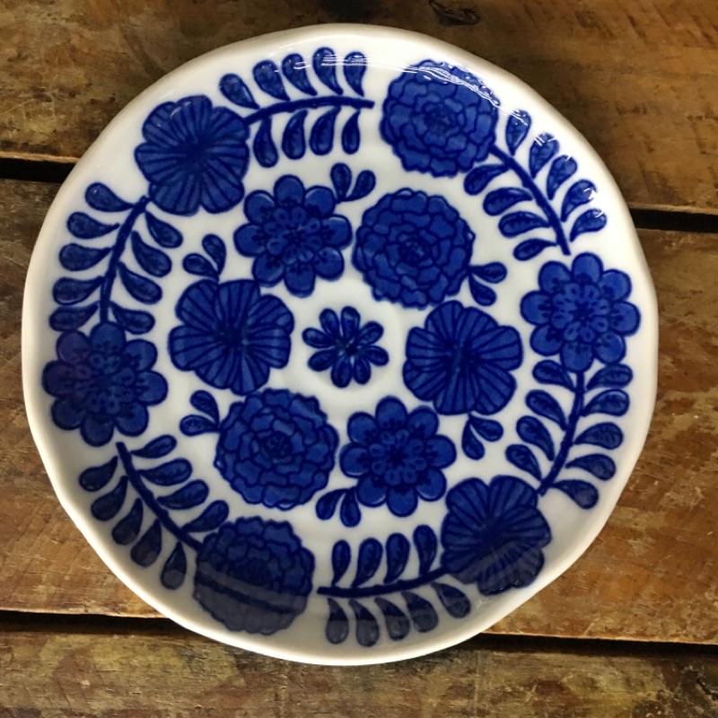 日本食器 旅行的食器 藍花點心蛋糕盤 蝦皮購物