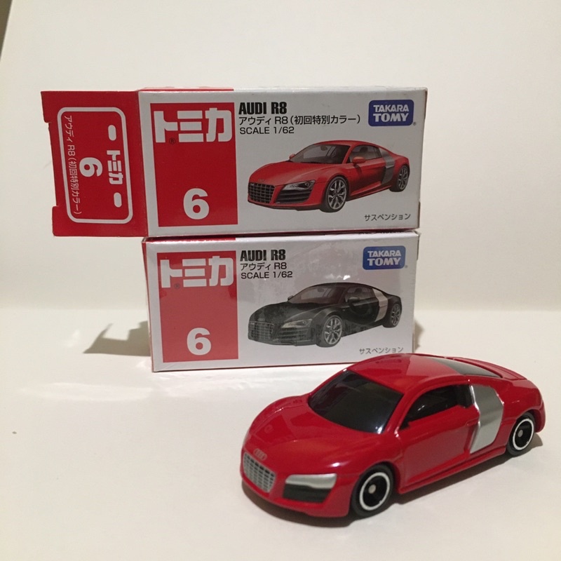 [現貨］Tomica 6 Audi R8 初回+一般合售（初回已拆盒）