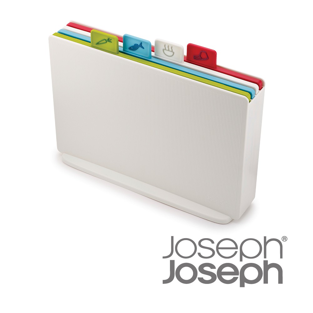 【英國 Joseph Joseph】檔案夾止滑砧板組 特別版-白《WUZ屋子》