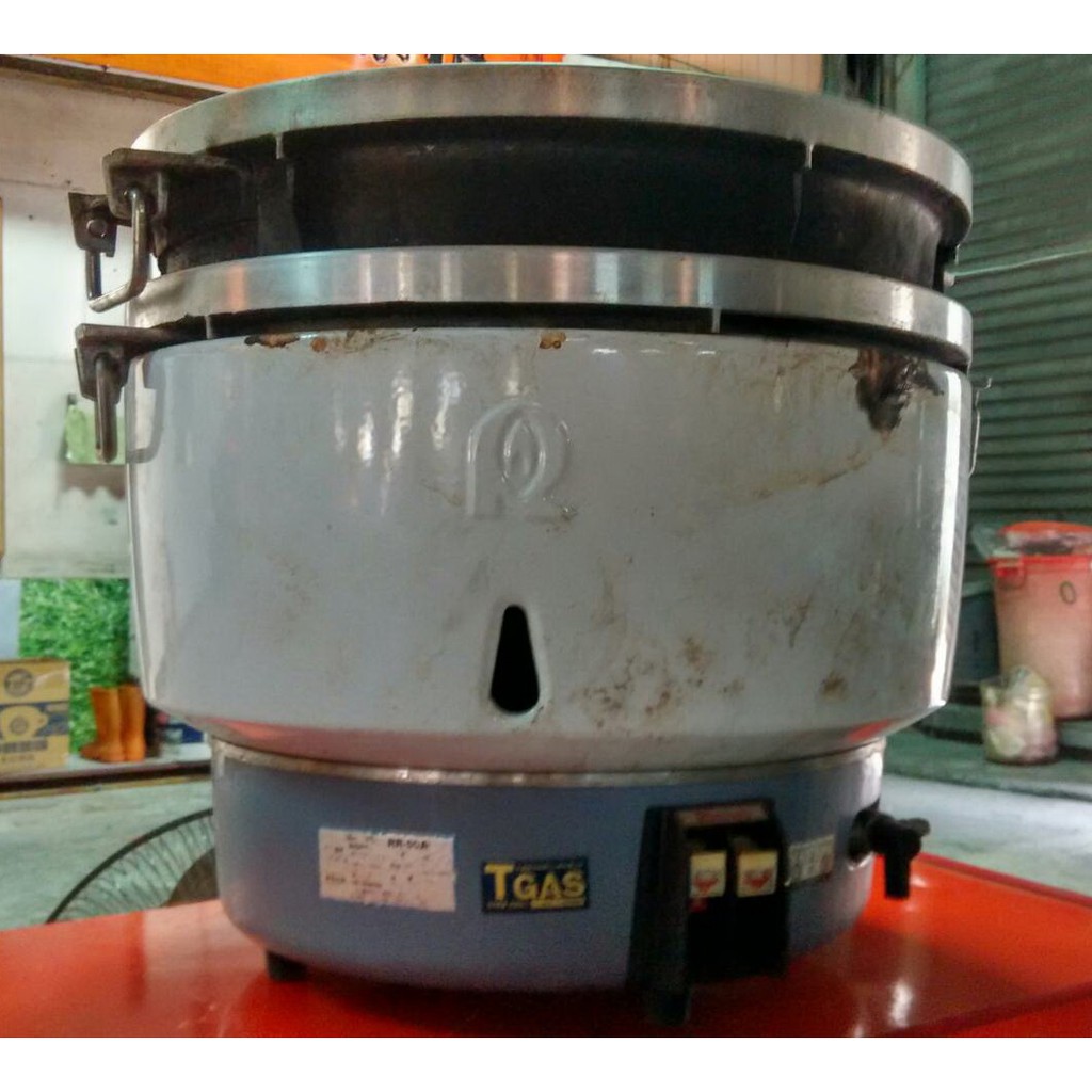 二手林內牌瓦斯50人份煮飯鍋熱脹器式保溫裝置 型號:【RR-50A】(無上蓋-物重自取佳)