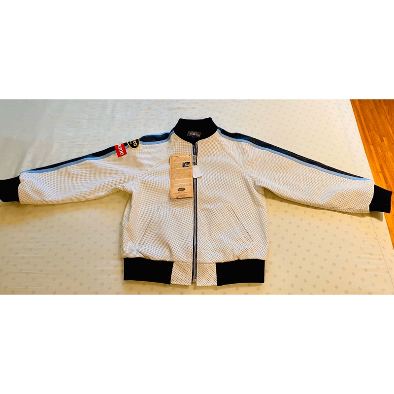 supreme leather bomber jacket
