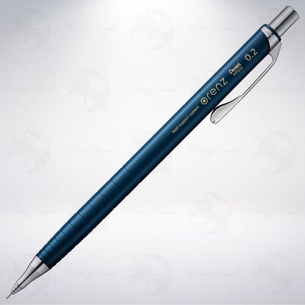 日本 Pentel Orenz 0.2mm 自動鉛筆: 海軍藍