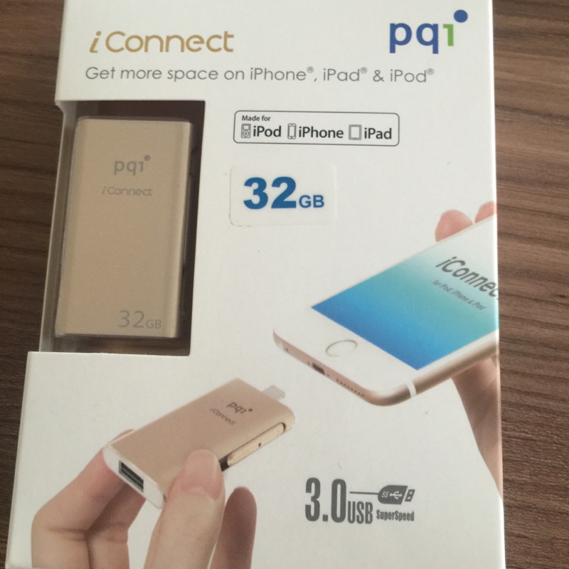 PQI iConnect Apple專用OTG金屬隨身碟 32GB +小米行動電源組合價