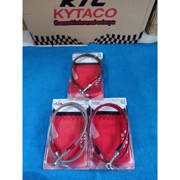 Ktc kytaco 變壓器製動軟管到 K KYTA 標誌碳 htm 銀紅色用於前英國 92 厘米鴨運動摩托車