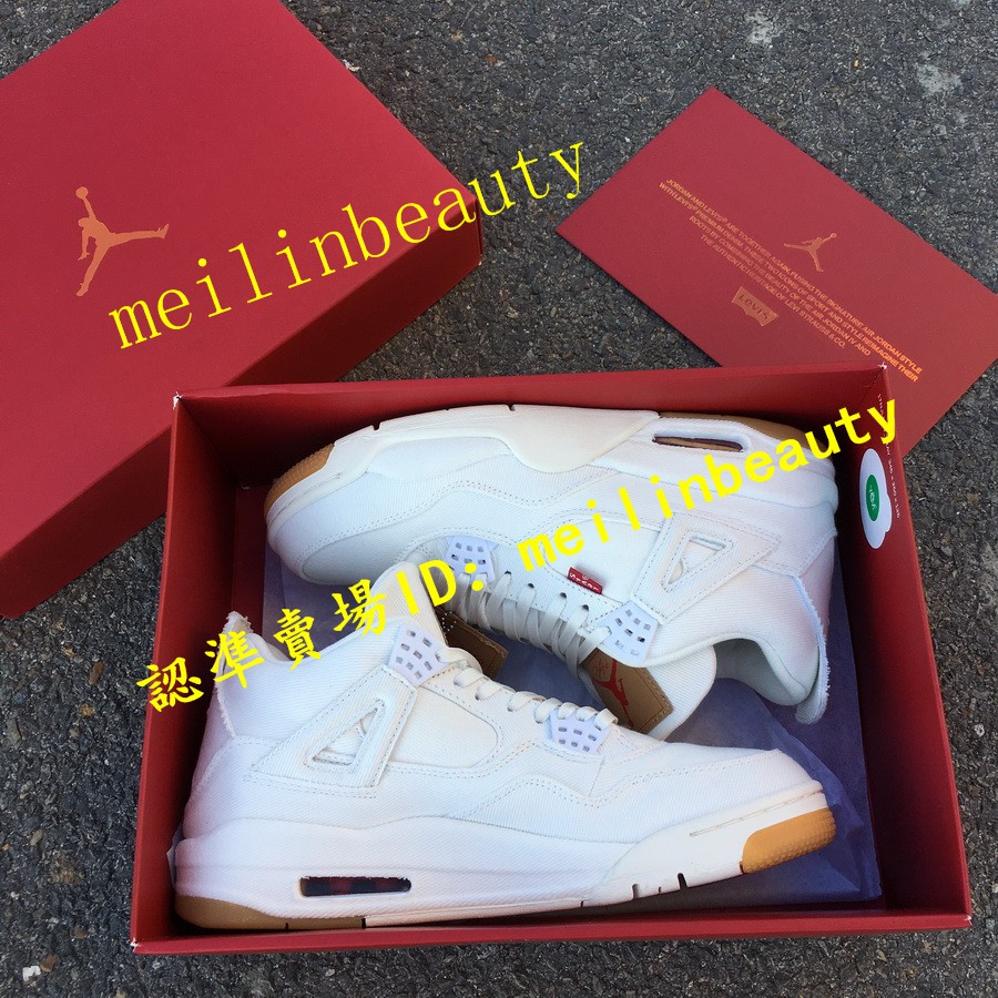 nike air jordan 4 levis white