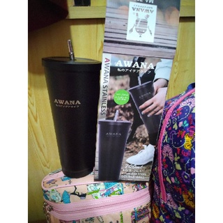 【AWANA】城市吸管咖啡杯 廣口 可加冰 雙層真空 不燙手(700ml)