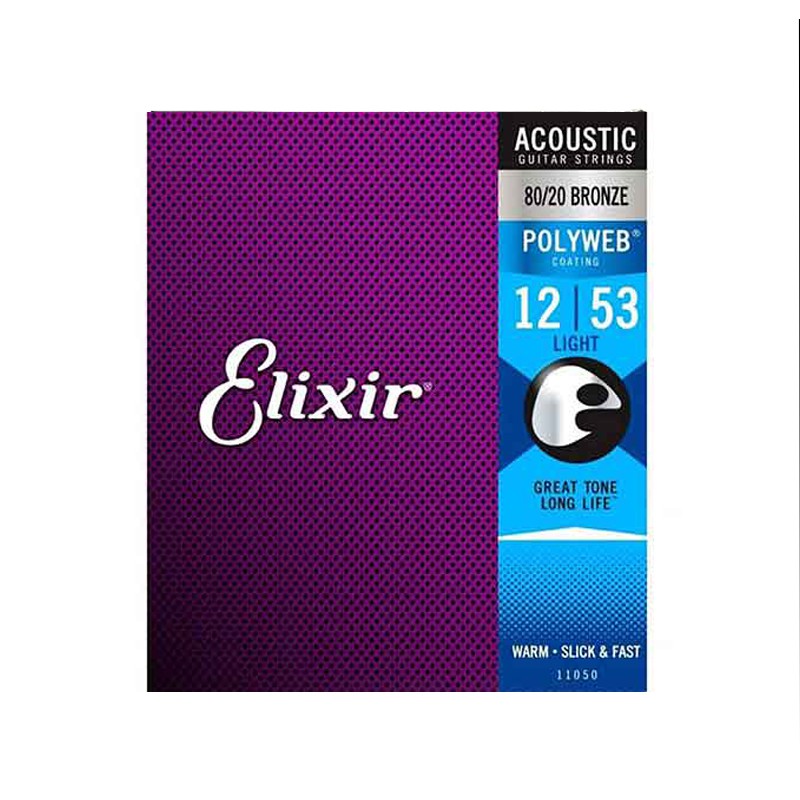 Elixir 11050 (12-53) 黃銅厚膜 POLYWEB 木吉他弦【立昇樂器】
