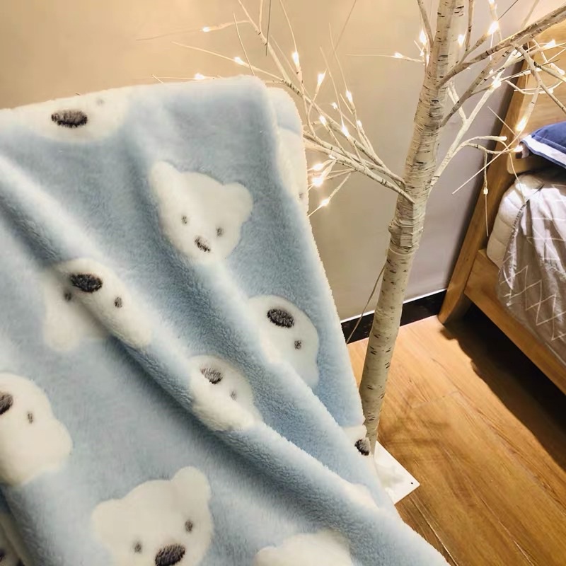2色/北極熊刷毛暖暖毛毯 蓋毯☀️