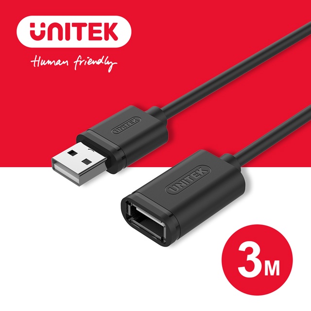 UNITEK USB2.0資料傳輸延長線-3M(Y-C417GBK)