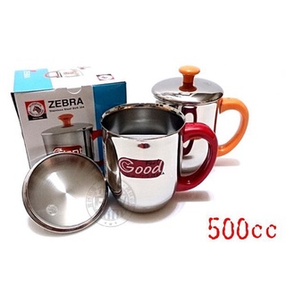ZEBRA斑馬牌雙層不鏽鋼嘟嘟杯500ml【單入】㊣304不銹鋼茶杯子 隔熱杯 馬克杯 漱口杯 水杯