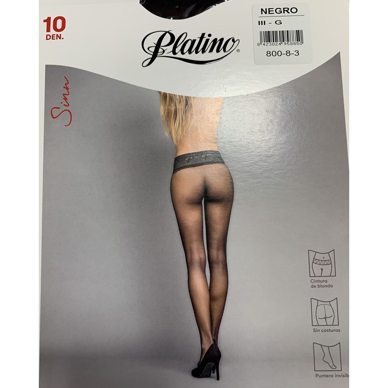 💋梅子襪舖💋 西班牙Platino Sinn 10D 無痕寬版縷空腰帶超薄絲襪
