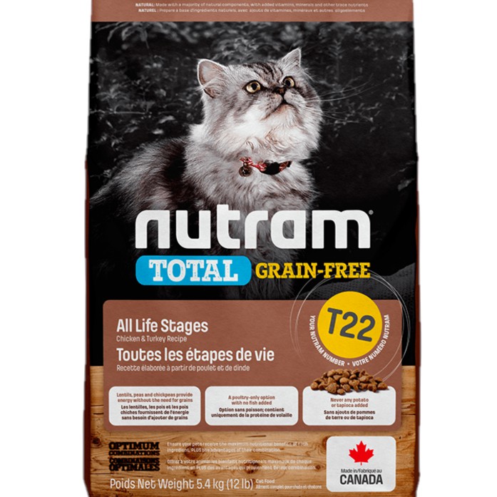 紐頓 T22 無穀貓 火雞 雞肉 全齡貓配方 加拿大nutram無榖全能系列成貓飼料幼貓飼料 蝦皮購物