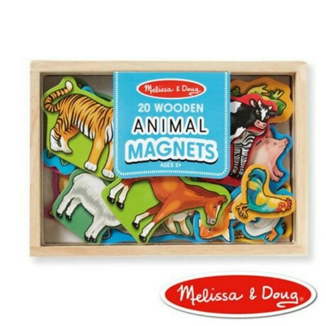 二手全新 美國瑪莉莎 Melissa ＆ Doug 動物木質磁鐵貼+農場動物木質磁鐵貼 只賣599