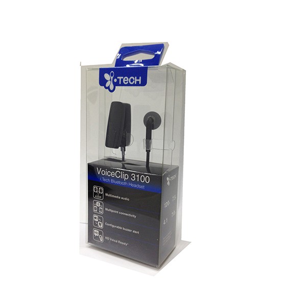 i-Tech VoiceClip 3100夾式單耳立體聲藍牙耳機(黑色)
