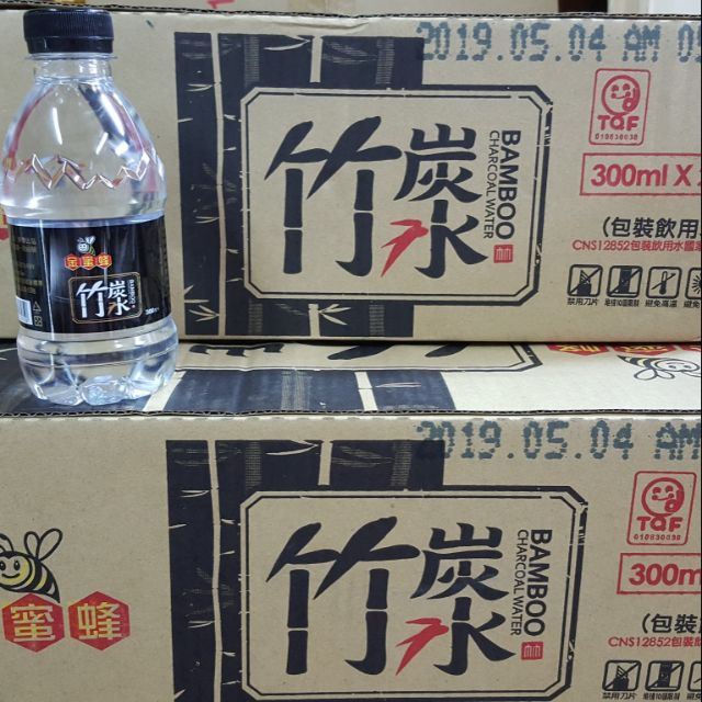 【只送台北 10箱出貨】礦泉水 300ml 金蜜蜂 竹炭水 礦泉水 迷你瓶 小瓶水 瓶裝水 一箱24瓶