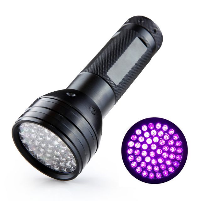 51 顆 LED大型 UV 紫外線手電筒 驗鈔燈 紫光燈 
【光      源】：51顆LED UV395NM 紫光玉石