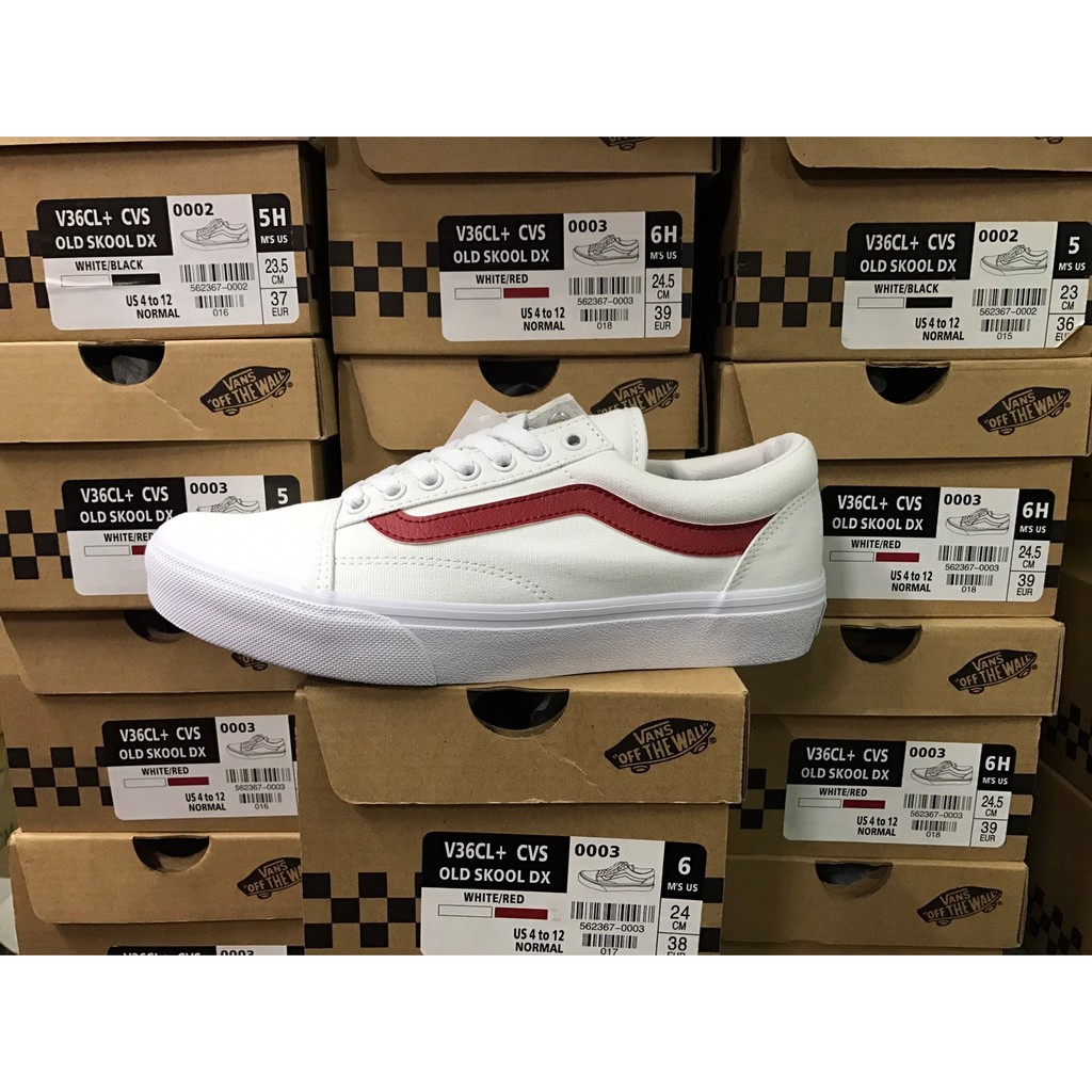 ⚡️ WES ⚡️ VANS Old Skool 基本款 白底紅線 非GD款 V36CL DX 562367-0003