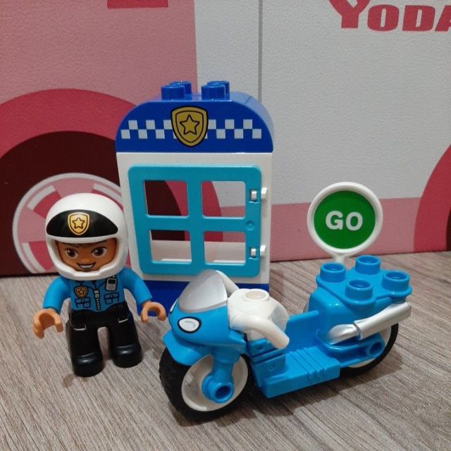 樂高積木 LEGO Duplo得寶系列 警察摩托車 9.5成新