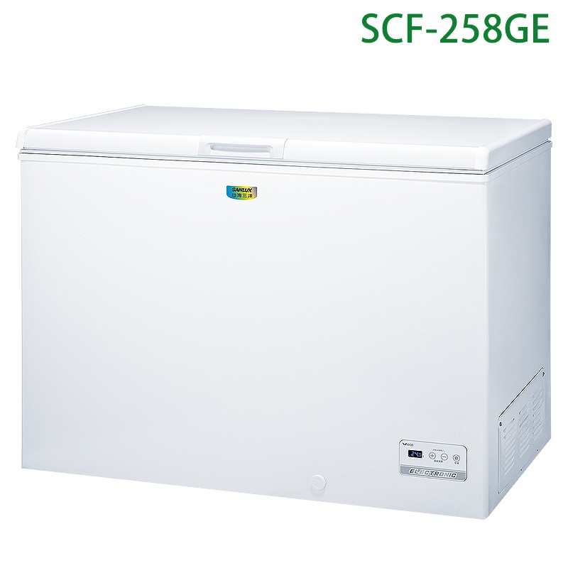 SANLUX台灣三洋SCF-258GE 258公升上掀臥式節能冷凍櫃(標準安裝) 大型配送