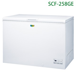 SANLUX台灣三洋SCF-258GE 258公升上掀臥式節能冷凍櫃(標準安裝) 大型配送