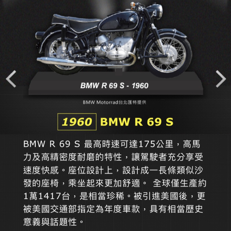 全新✨✨德國BMW 1:24 重型摩托車模型組合 BMW R 69 S - 1960 含車子及展示台