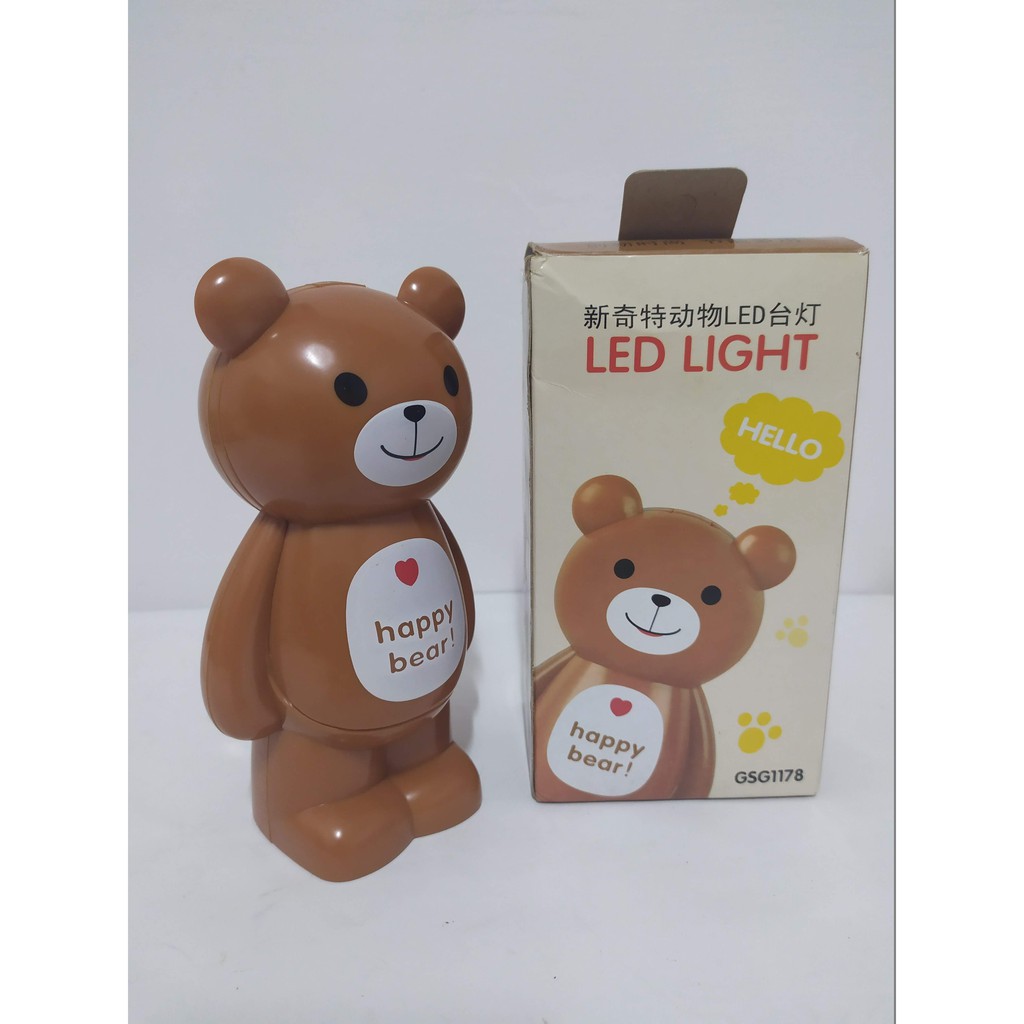 動物LED枱燈_棕色小熊