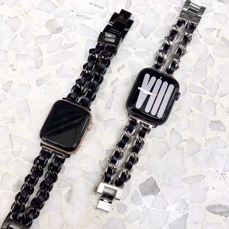 小香風apple Watch 錶帶牛仔鏈小香風錶帶蘋果手錶帶金屬錶帶iwatch1 2 3 4 5通用 蝦皮購物