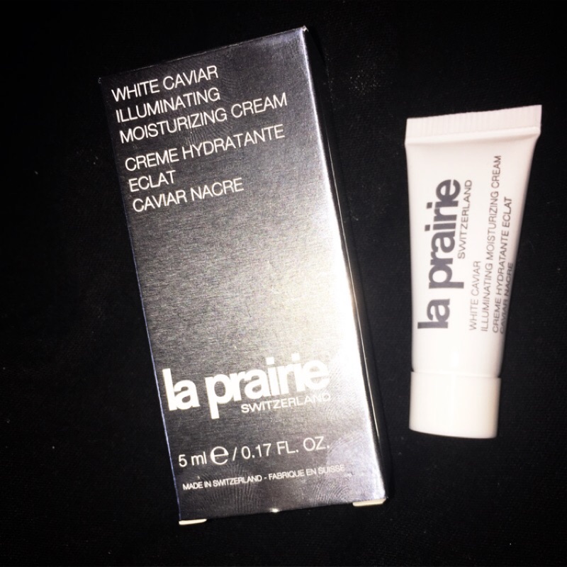 la prairie 鑽白魚子緊膚豐盈霜 魚子美顏肌底前導精華 鑽白魚子時空聚光緊膚霜 凍齡超導抗皺日夜奇蹟乳霜 試用包