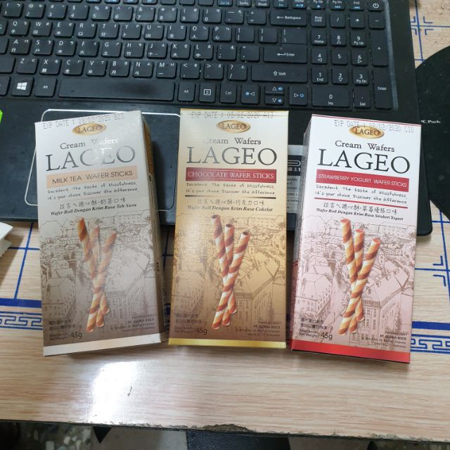 印尼lageo 拉吉ㄟ捲心酥 巧克力 草莓 奶茶 蝦皮購物
