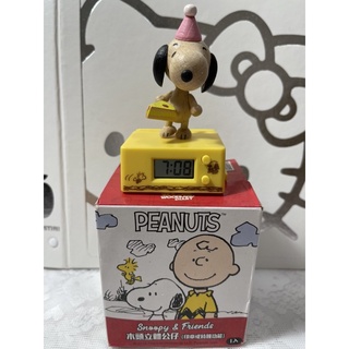PEANUTS Snoopy 史努比 2018 早期絕版 木頭立體公仔電子時鐘