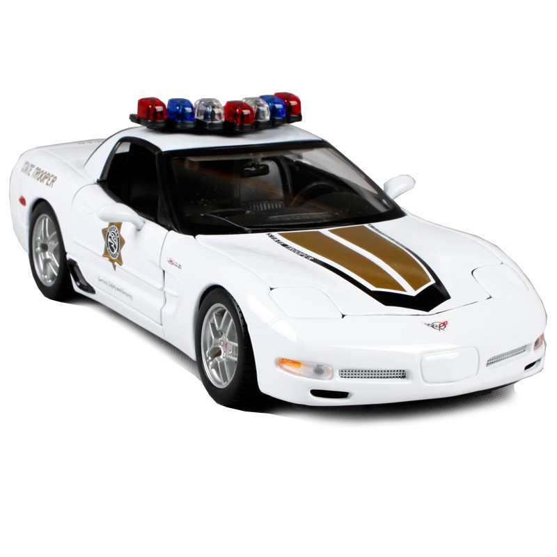 雪佛蘭 Chevrolet  Z06 警車 白色 FF4431383  1:18 合金車 模型 預購 阿米格Amigo