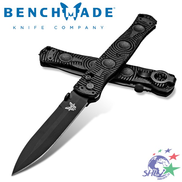 Benchmade SOCP黑CF-Elite柄戰術折刀 / D2鋼半齒刃 / 391SBK【詮國】