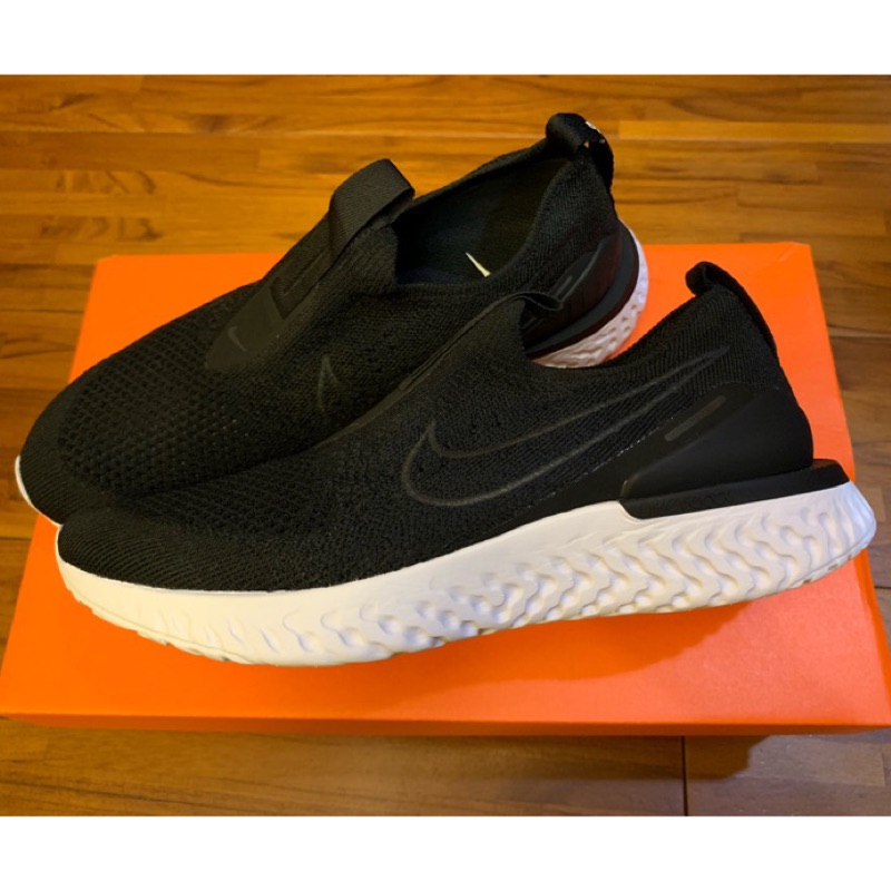 Nike epic phantom react flyknit 黑白 襪套 慢跑鞋 女 US7.5 BV0415-001